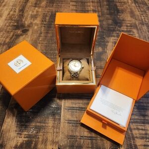 Tory Burch Gold Tone  Steel Quartz Ladies Watch Box TRB1003